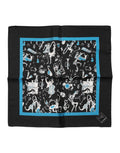 Dolce & Gabbana Black Jazz Club Silk Square Men's Foulard Scarf