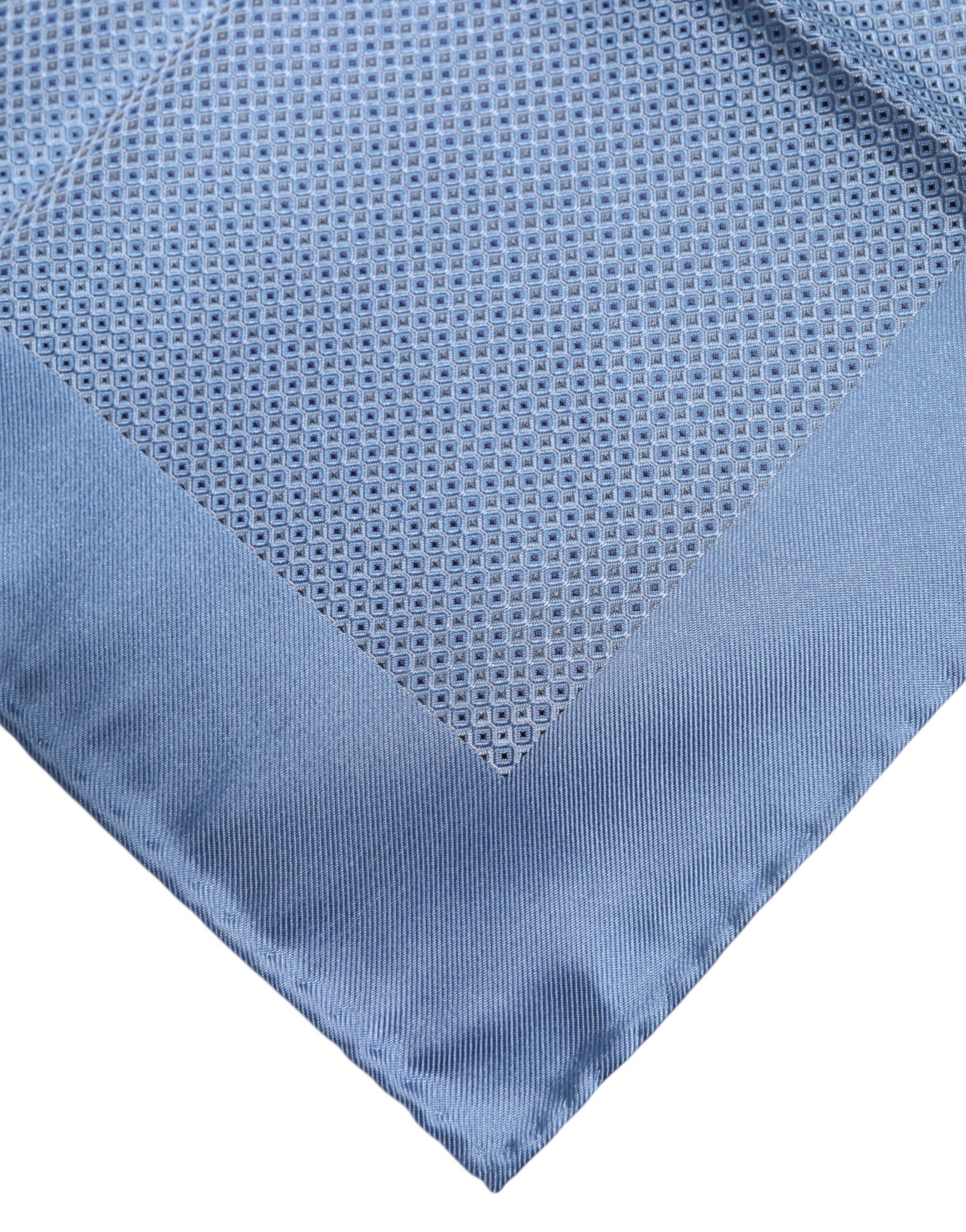 Dolce & Gabbana Hellblauer Seidenschal Square Herren Foulard