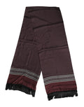 Dolce & Gabbana Chestnut Polka-Dot Silk Fringe Foulard Scarf