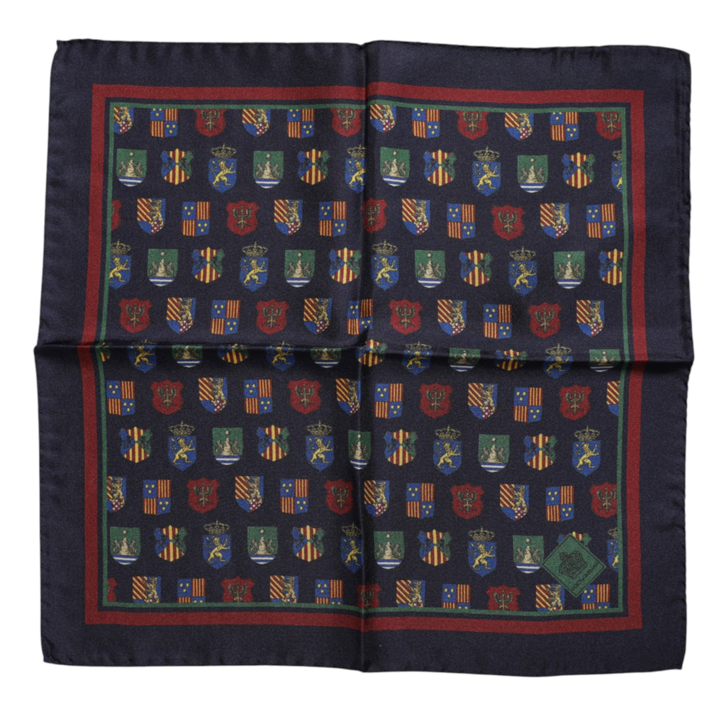 Dolce & Gabbana Multicolor Medaillen Quadratischer Foulardschal