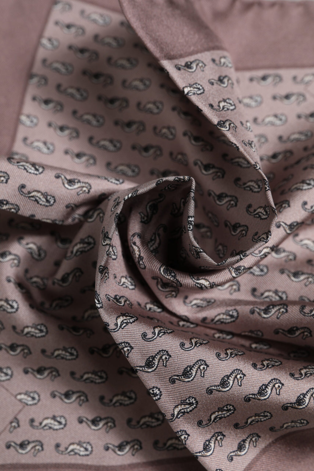 Dolce & Gabbana Brown Seahorse Silk Scarf Square Foulard