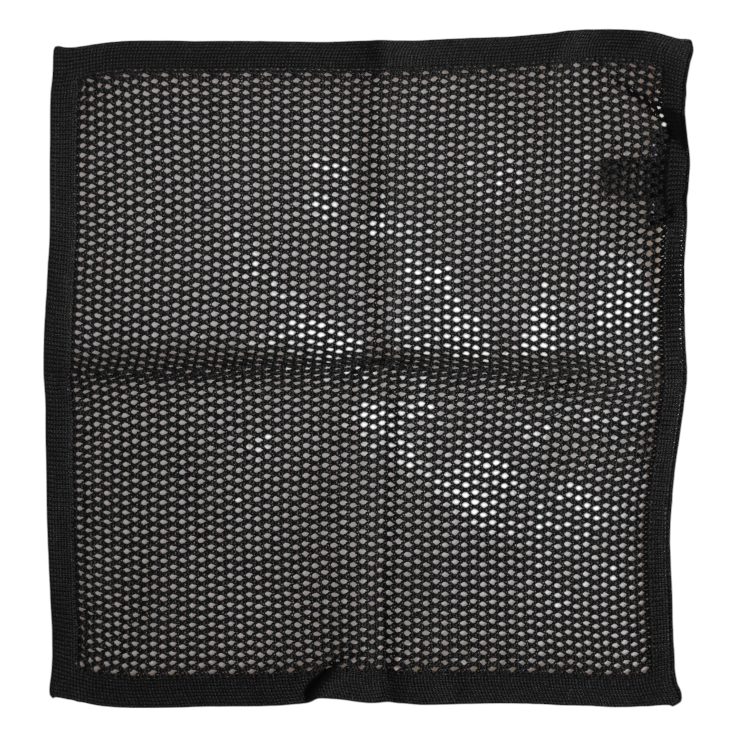 Dolce & Gabbana Black Patterned Square Foulard Scarf in Cotton