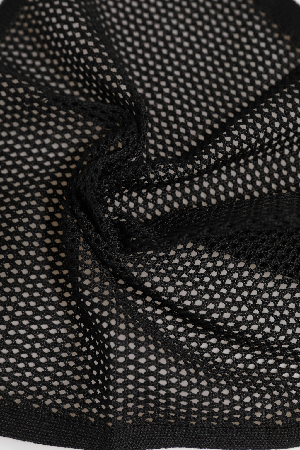 Dolce & Gabbana Black Patterned Square Foulard Scarf in Cotton