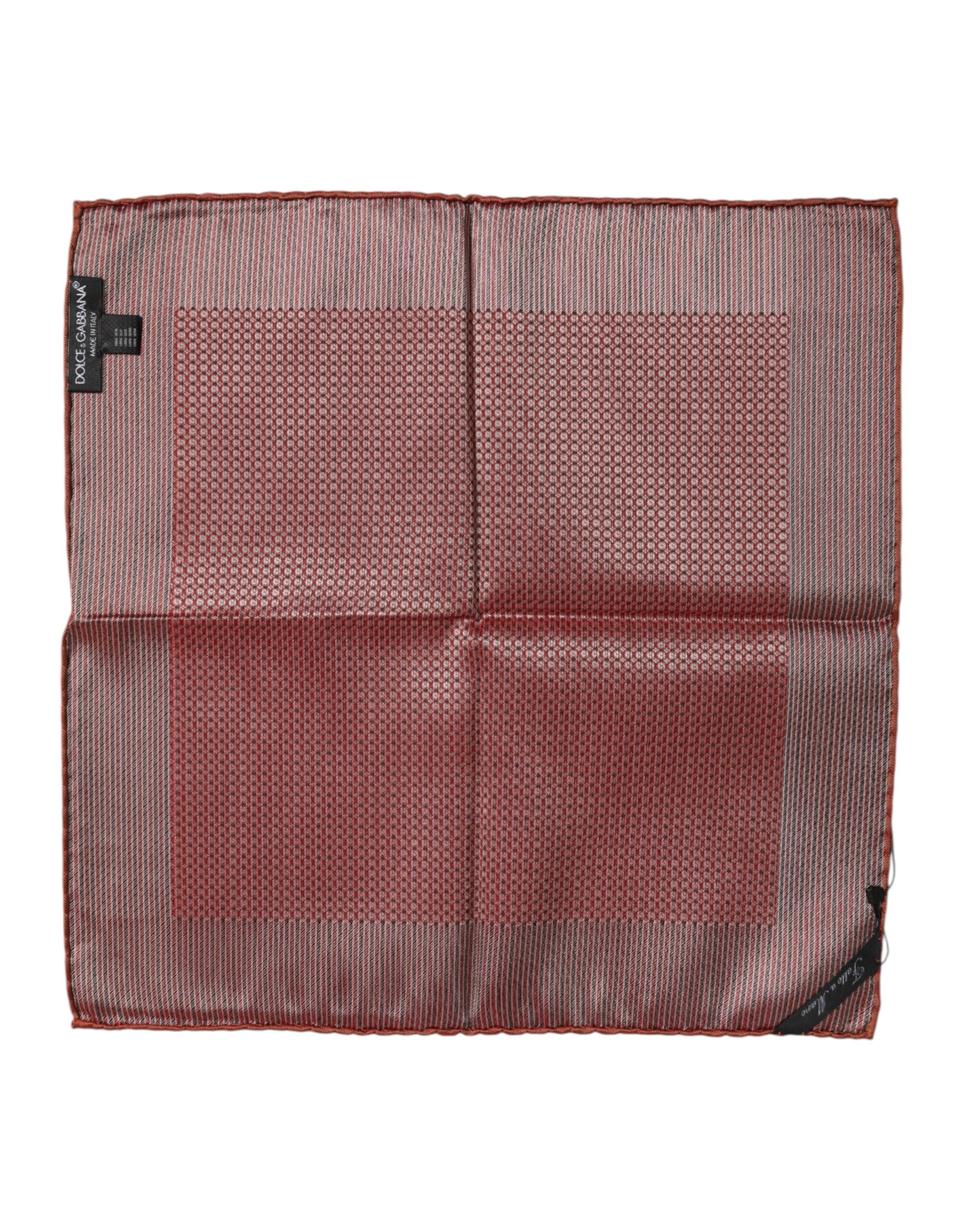 Dolce & Gabbana Orange Seide Quadrat Männer Foulard Schal