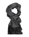Dolce & Gabbana Black Patterned Fringe Men's Foulard Scarf