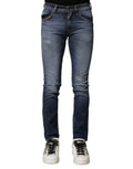 Dolce & Gabbana Blue Washed Cotton Slim Fit Men's Denim Jeans