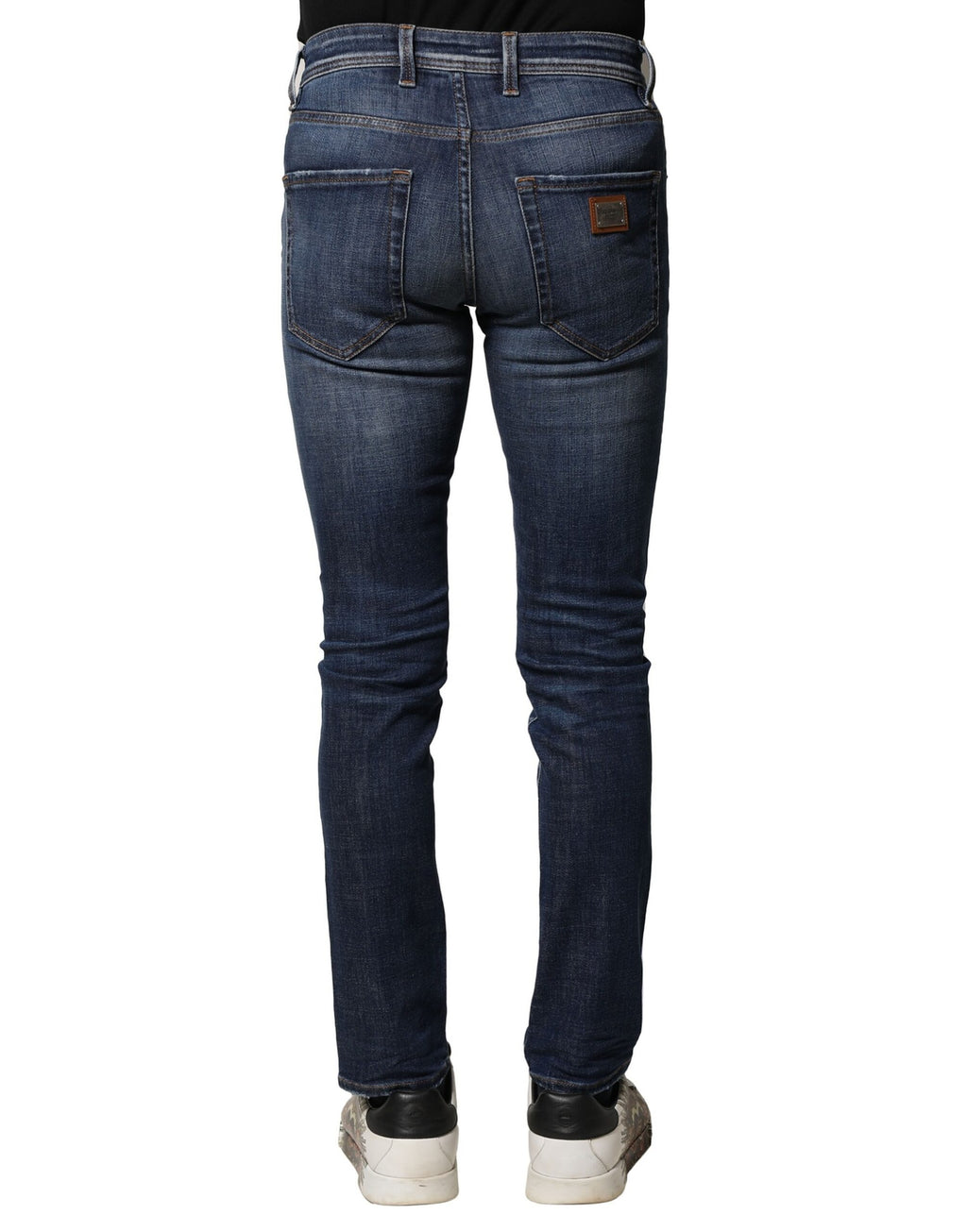 Dolce & Gabbana Blue Washed Cotton Slim Fit Men's Denim Jeans