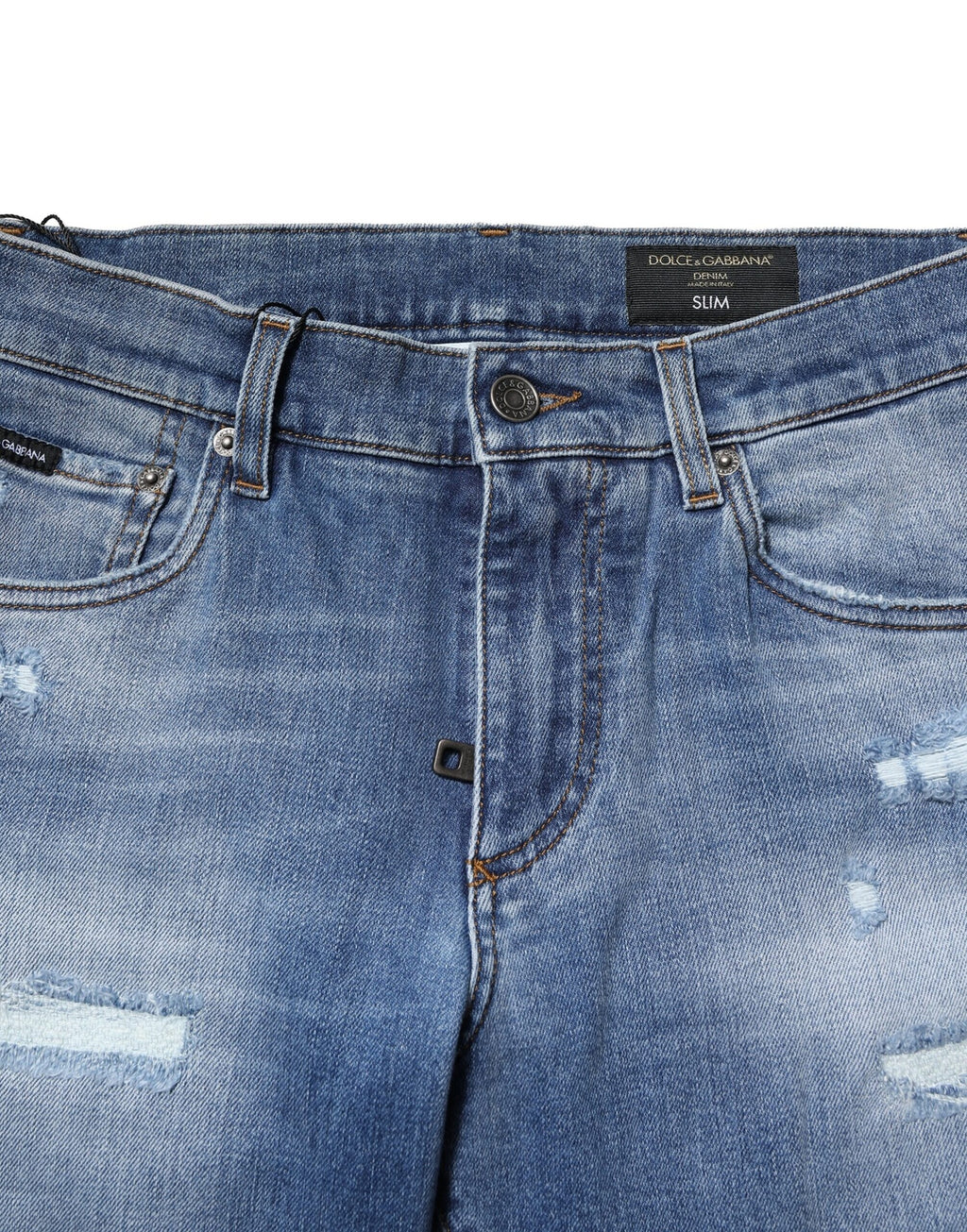 Dolce & Gabbana Blue Washed Cotton Skinny Men's Denim Jeans