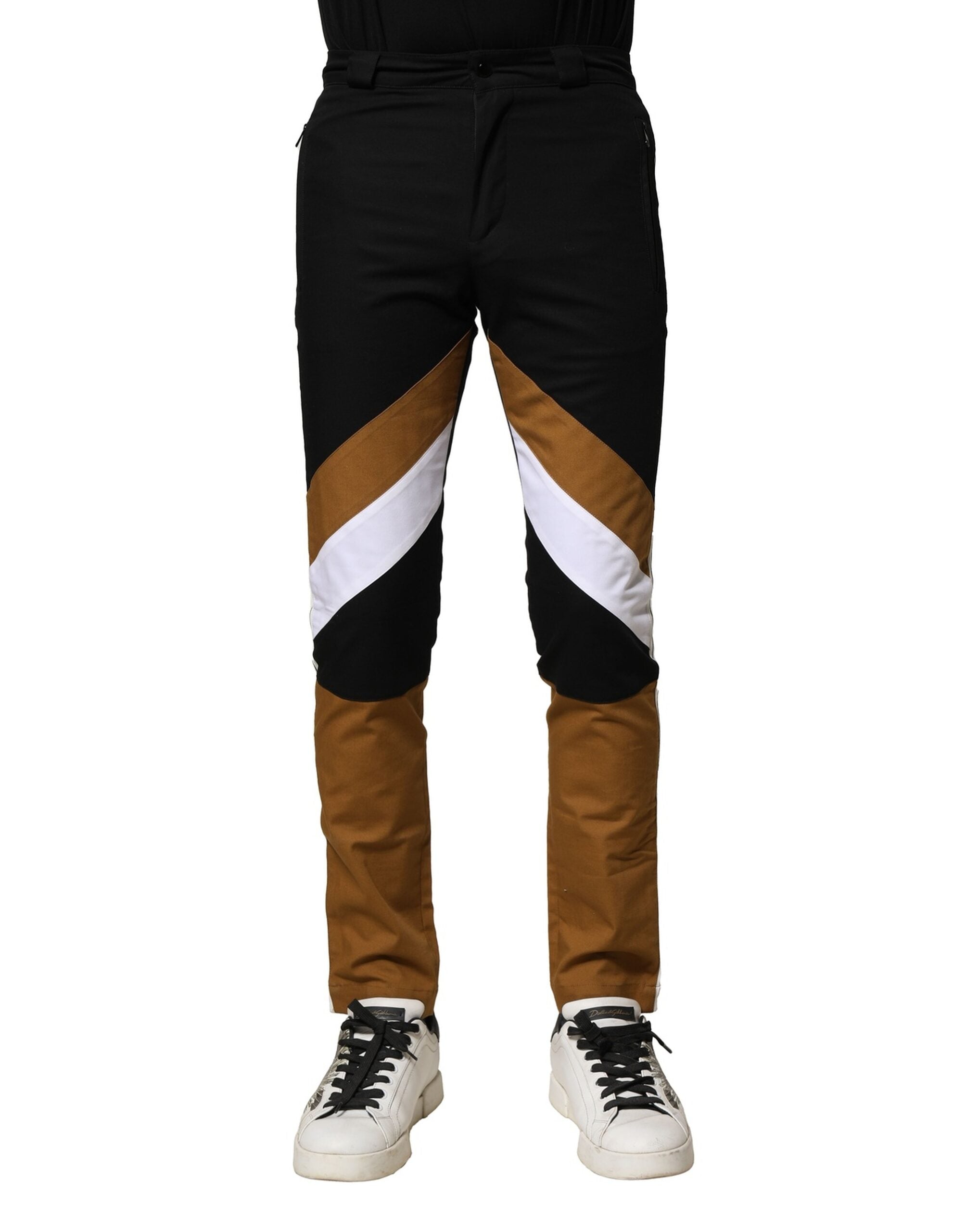 Dolce & Gabbana Multicolor Cotton Slim Fit Men's Trousers