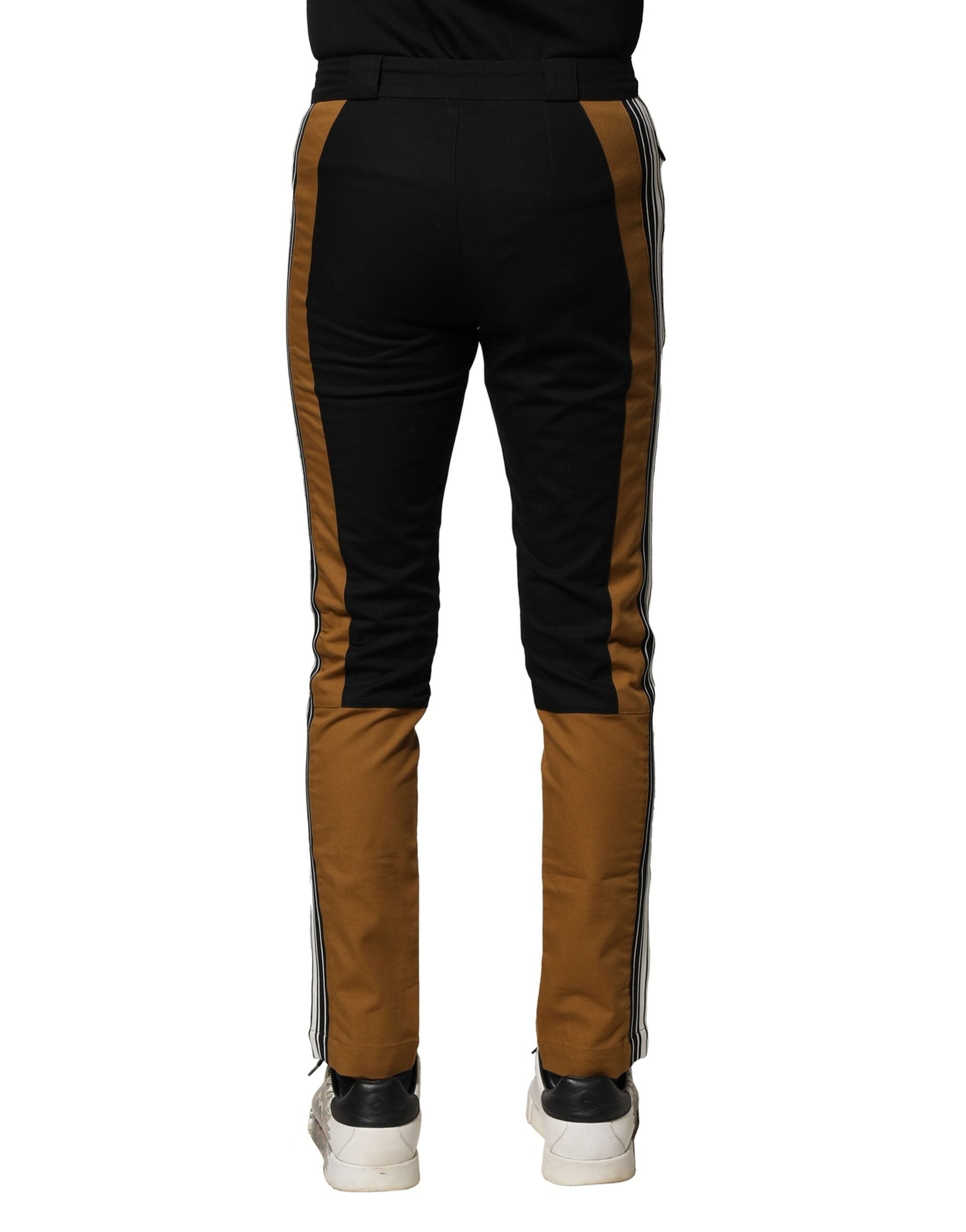Dolce & Gabbana Multicolor Cotton Slim Fit Men's Trousers