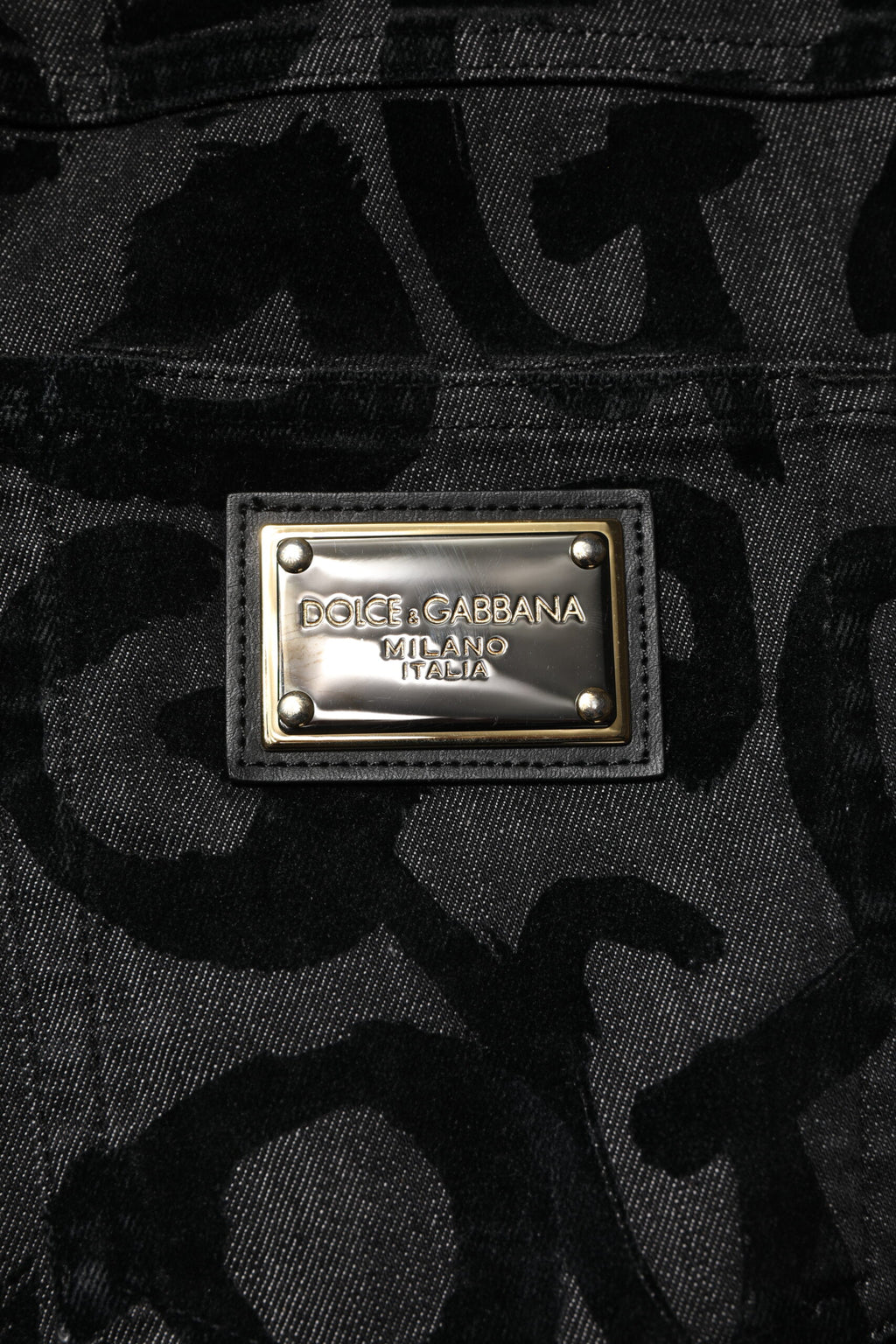 Dolce & Gabbana Grey Cotton DG Logo Straight Men's Denim Jeans