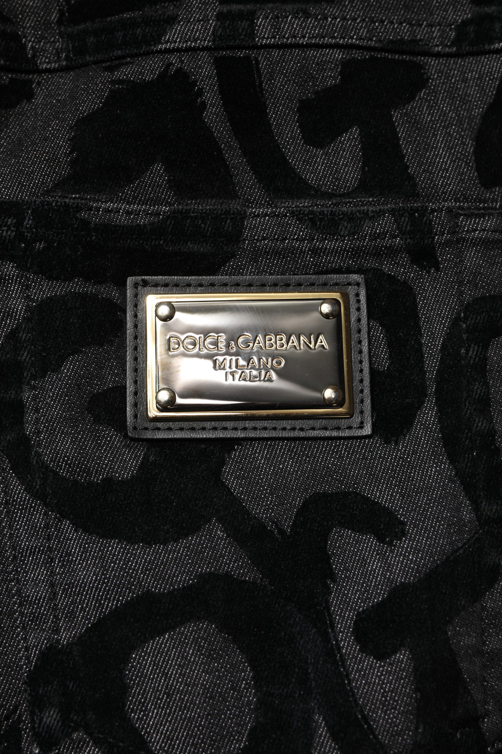 Dolce & Gabbana Grey Cotton DG Logo Straight Men's Denim Jeans