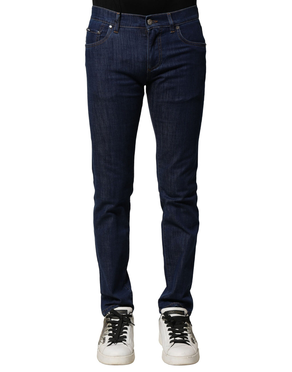 Dolce & Gabbana Men's Blue Cotton-Stretch Skinny Denim Jeans