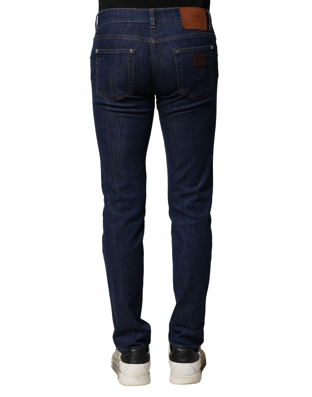 Dolce & Gabbana Men's Blue Cotton-Stretch Skinny Denim Jeans