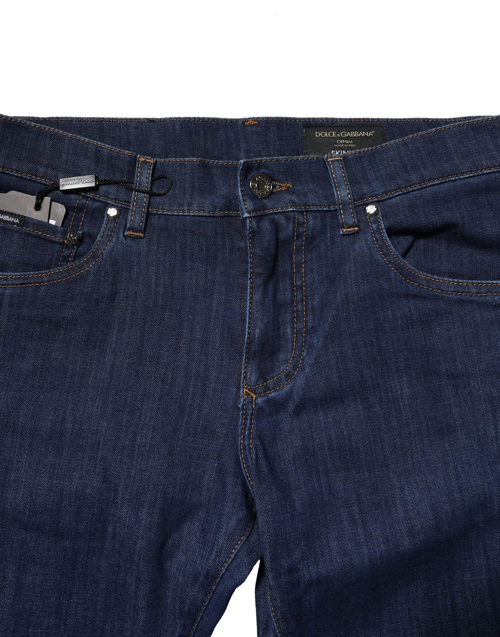 Dolce & Gabbana Men's Blue Cotton-Stretch Skinny Denim Jeans