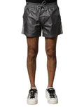 Dolce & Gabbana Gray Casual Mid-Rise Polyester Bermuda Shorts
