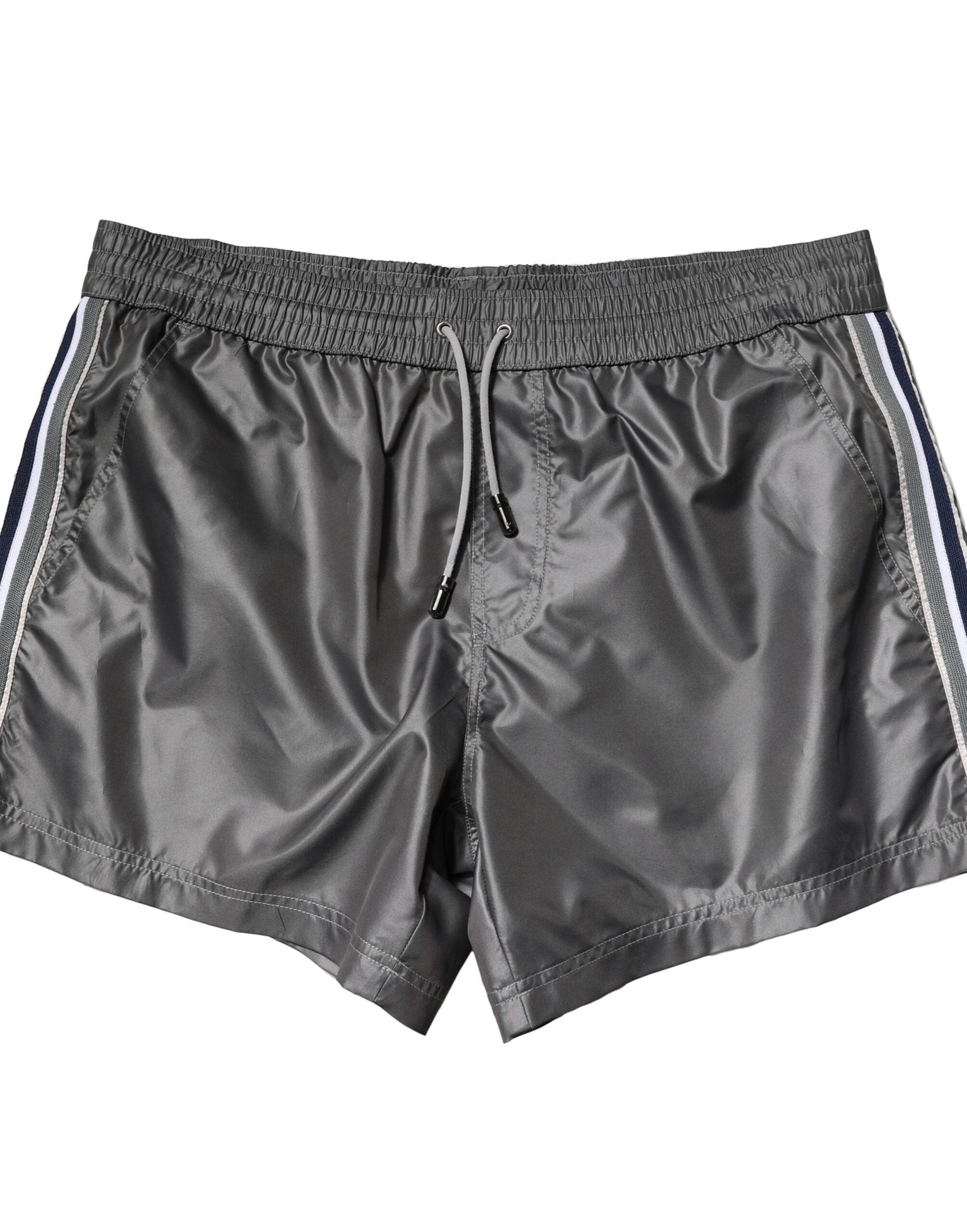 Dolce & Gabbana Gray Casual Mid-Rise Polyester Bermuda Shorts