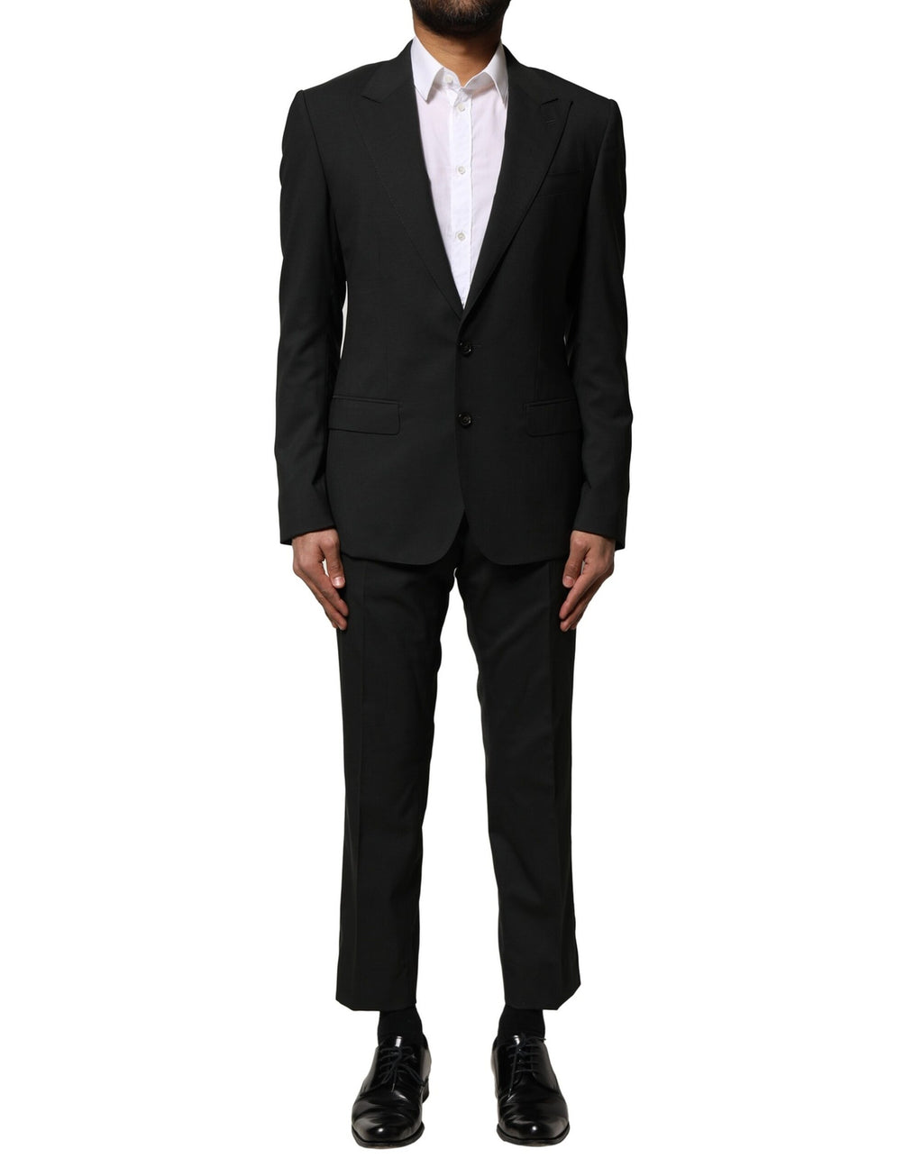 Dolce & Gabbana Black Single-Breasted Wool Suit (2-Piece)