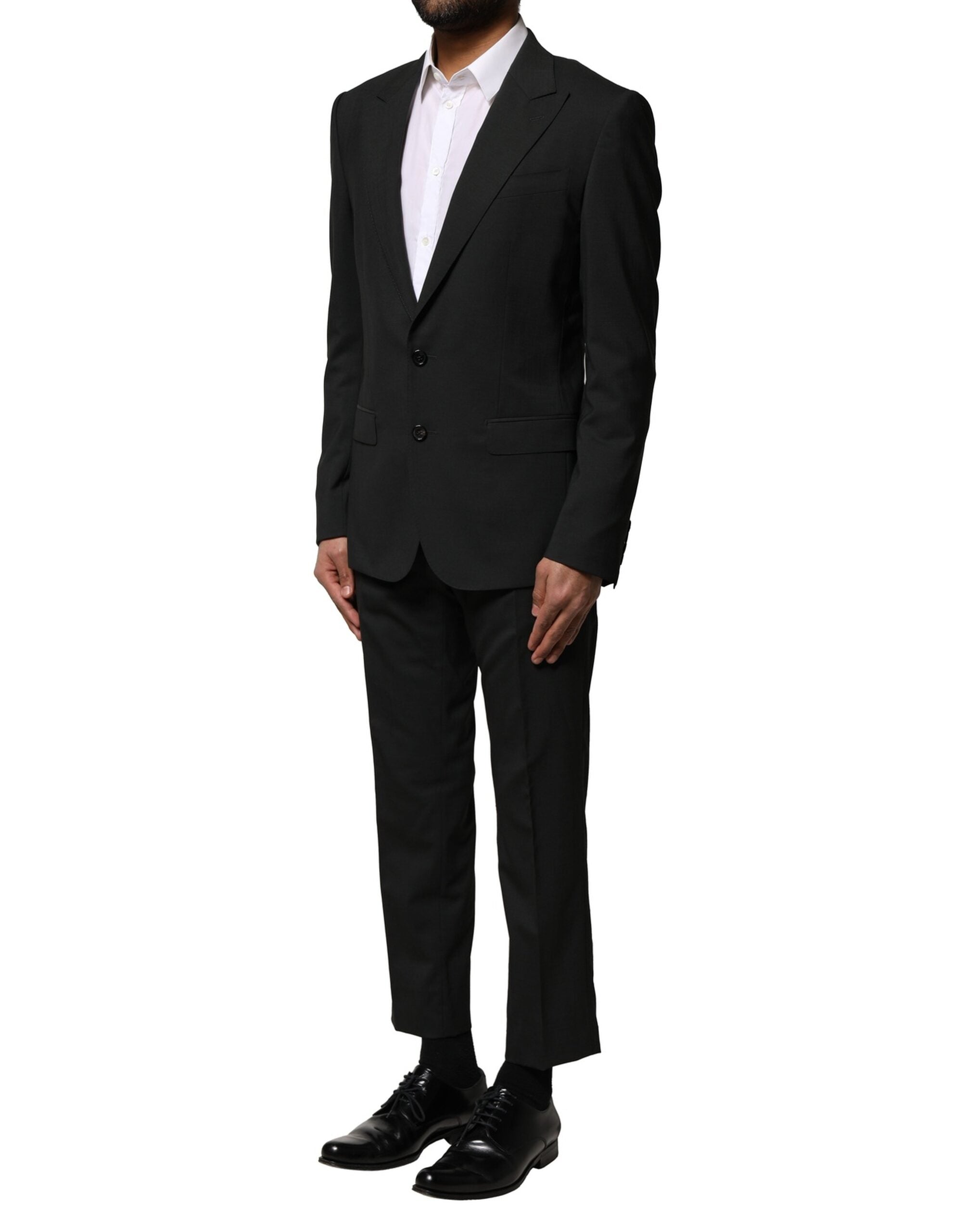 Dolce & Gabbana Black Single-Breasted Wool Suit (2-Piece)