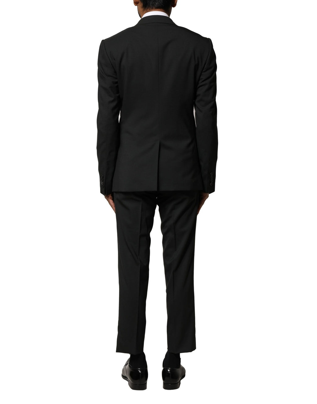 Dolce & Gabbana Schwarzer einreihiger Anzug aus Wolle (2 Teile)