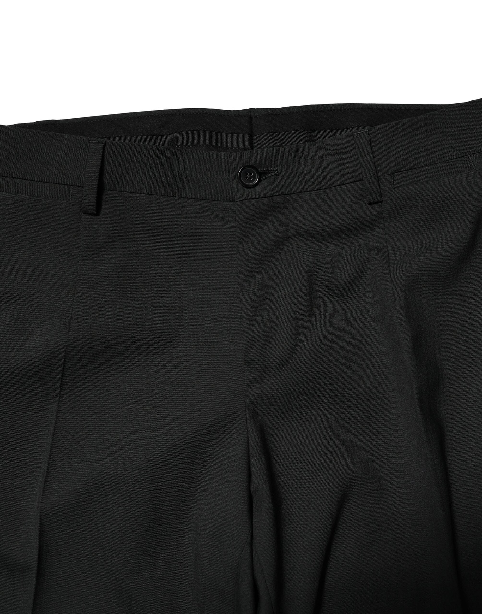 Dolce & Gabbana Black Single-Breasted Wool Suit (2-Piece)