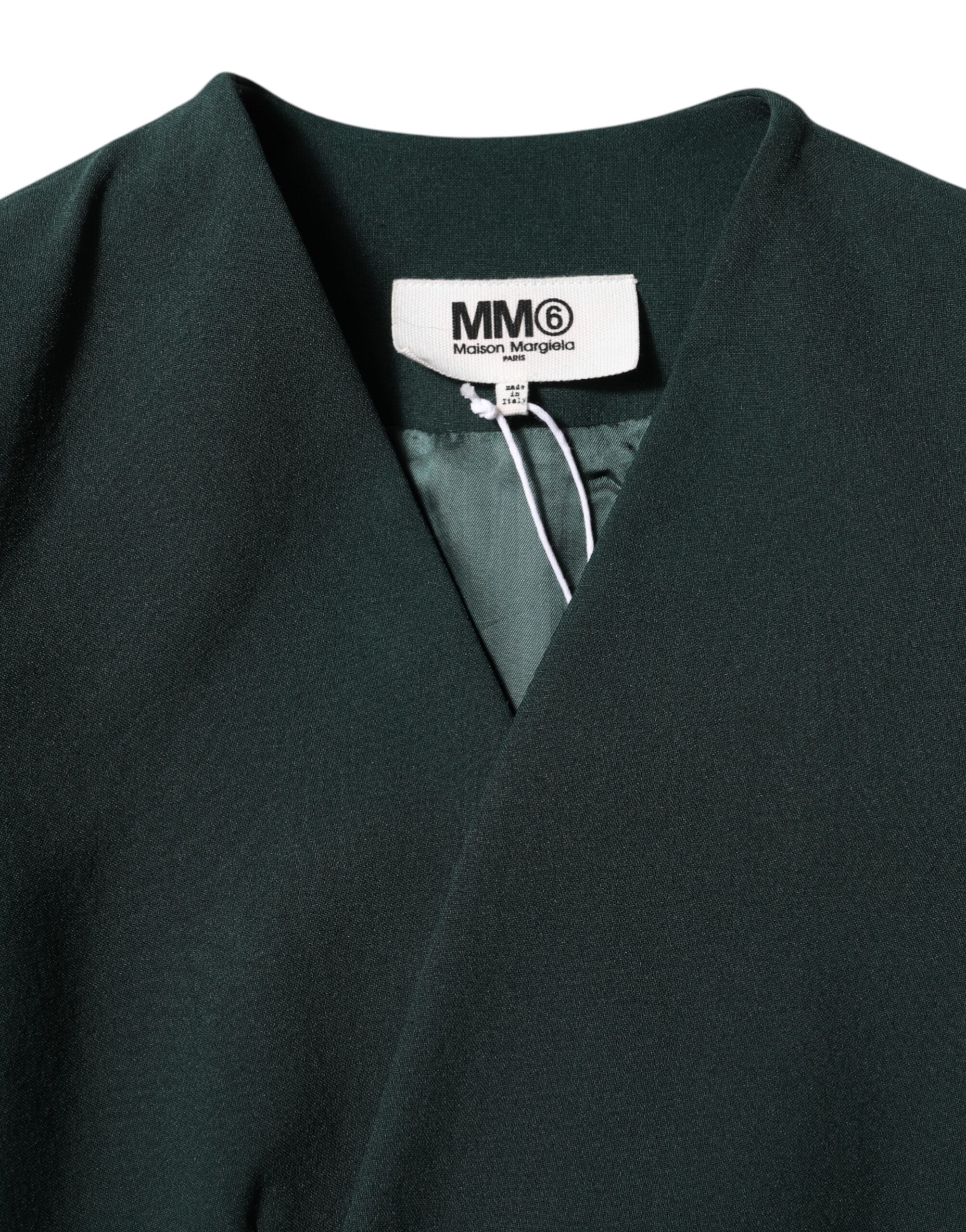 Maison Margiela Grüner einreihiger Mantel Jacke mit einem Knopf