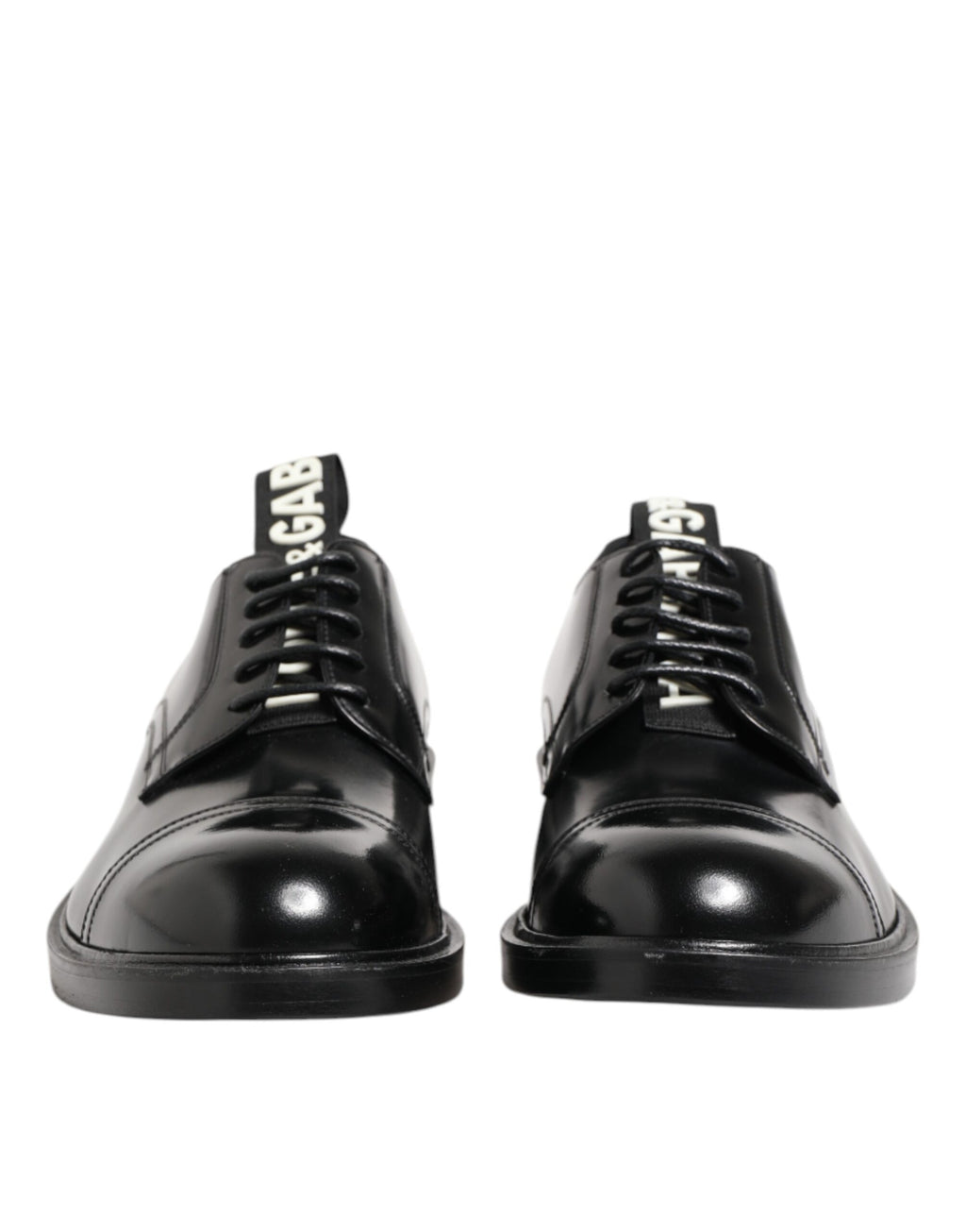 Dolce & Gabbana Black Leather Lace-Up Shoes Men's Formal Shoes