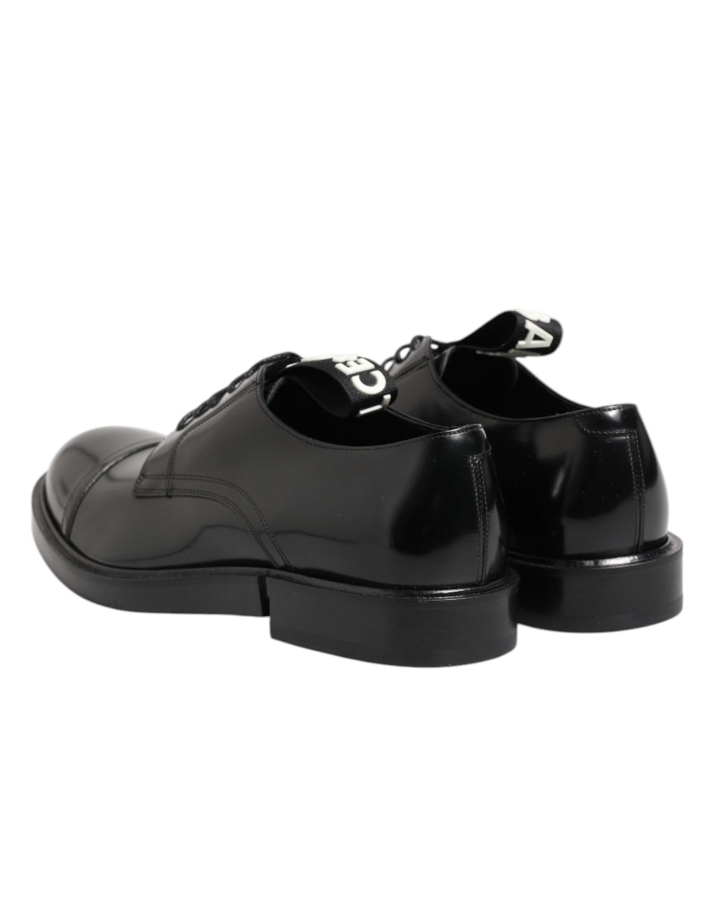Dolce & Gabbana Black Leather Lace-Up Shoes Men's Formal Shoes