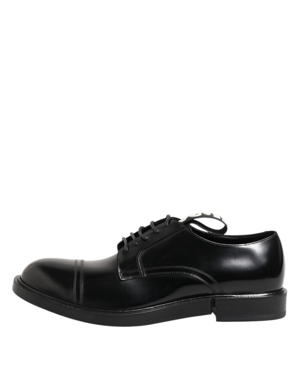 Dolce & Gabbana Black Leather Lace-Up Shoes Men's Formal Shoes