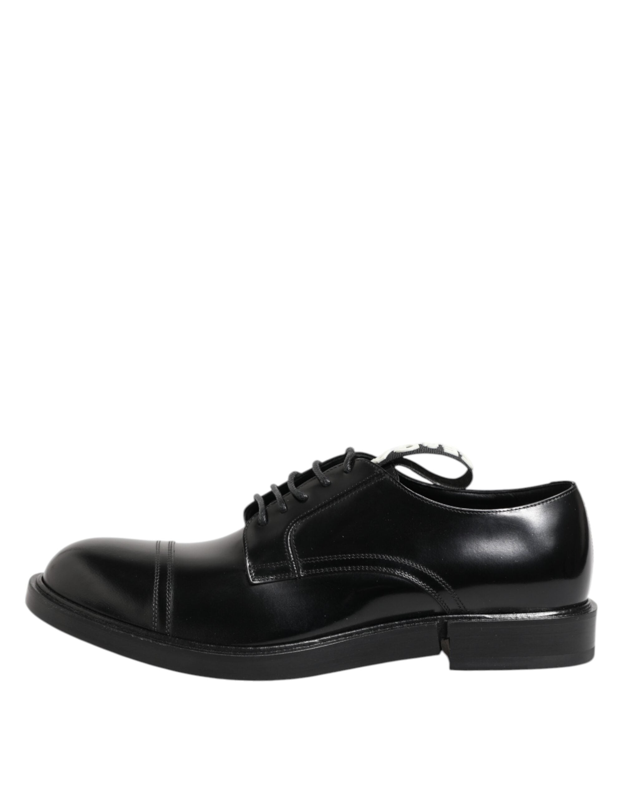 Dolce & Gabbana Black Leather Lace-Up Shoes Men's Formal Shoes