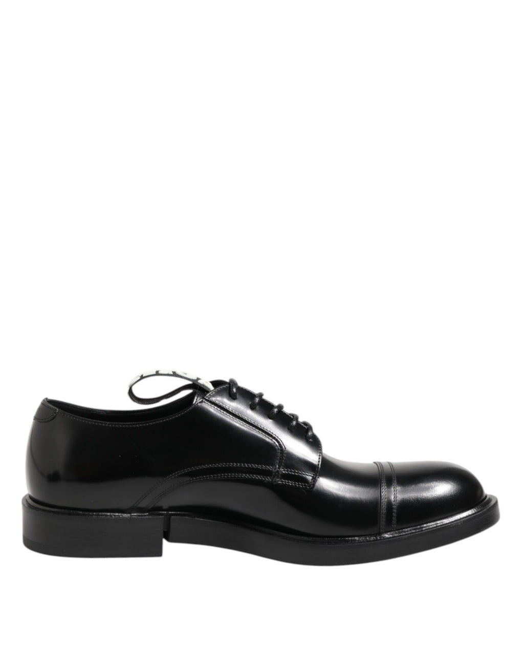 Dolce & Gabbana Black Leather Lace-Up Shoes Men's Formal Shoes