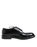 Dolce & Gabbana Black Leather Lace-Up Shoes Men's Formal Shoes