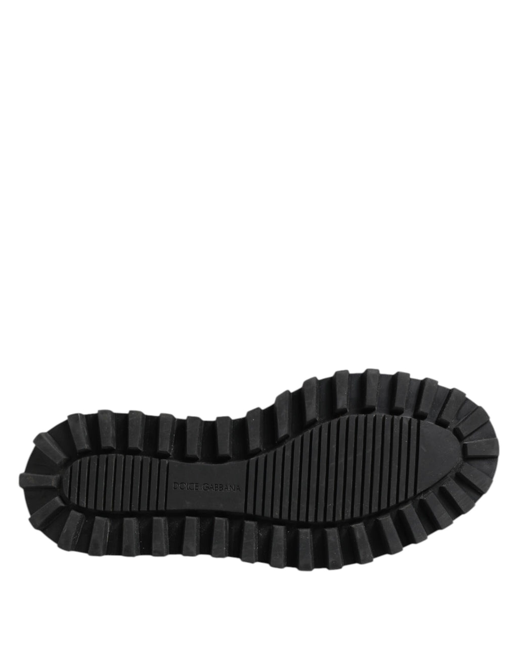 Dolce & Gabbana Schwarz Weiß Kalbsleder Chunky Derby Schuhe