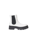 Alexander McQueen Schwarze und Weiße Chelsea-Boots aus Leder