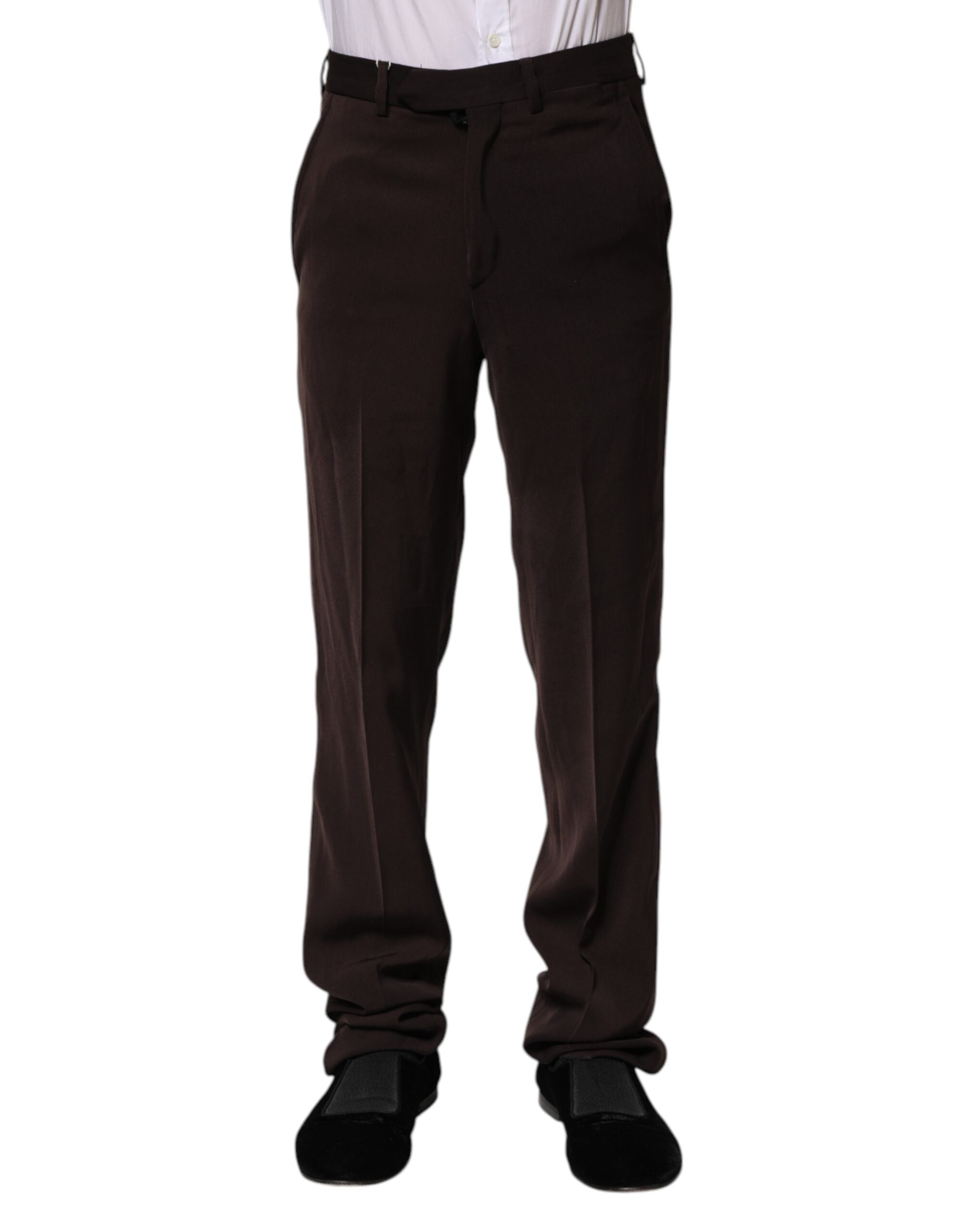BENCIVENGA Dunkelbraunes Kleid mit mittlerer Taille Formelle Hose