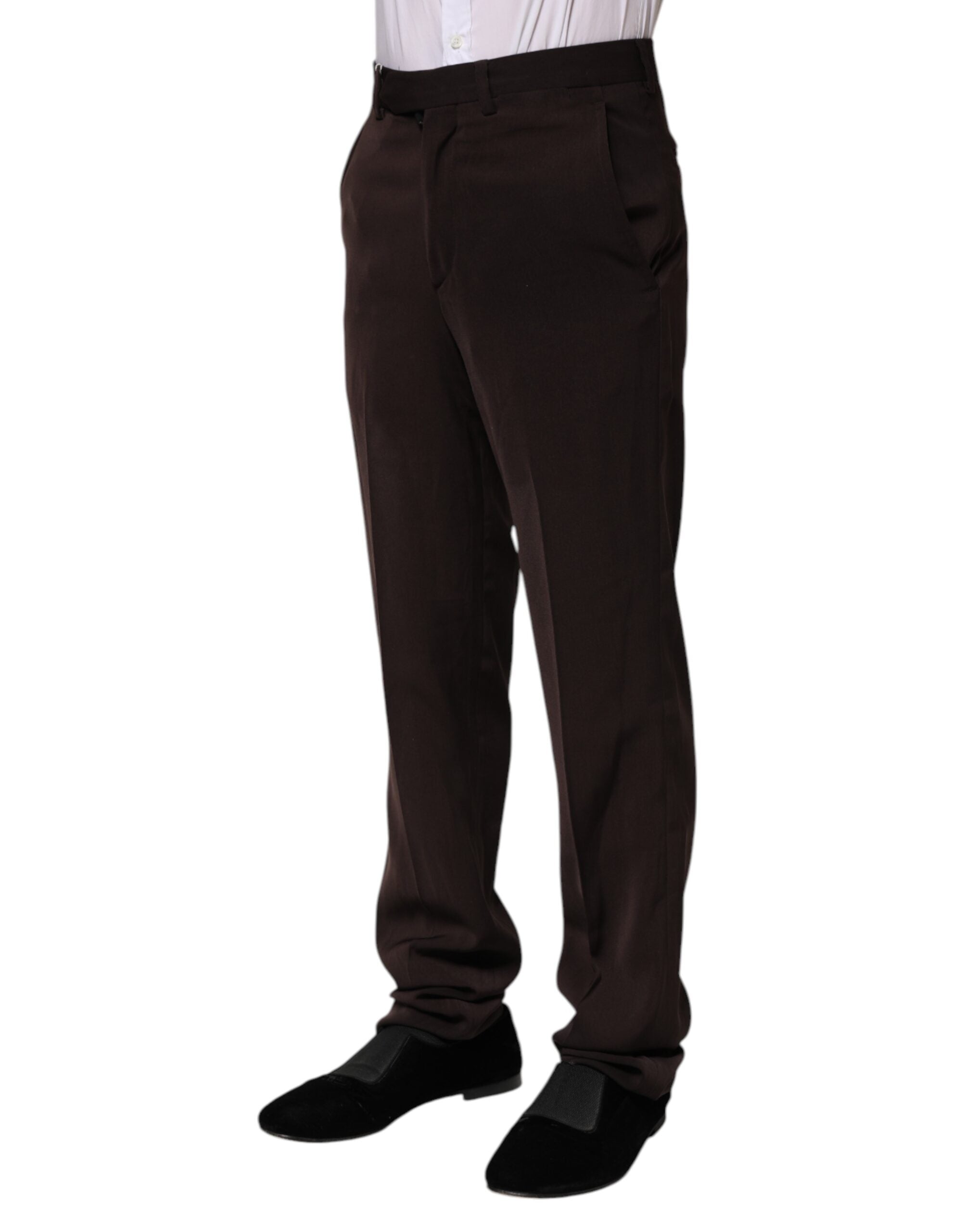BENCIVENGA Dunkelbraunes Kleid mit mittlerer Taille Formelle Hose