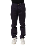 Incotex Dunkellila Mittlere Taille Casual Straight Pants