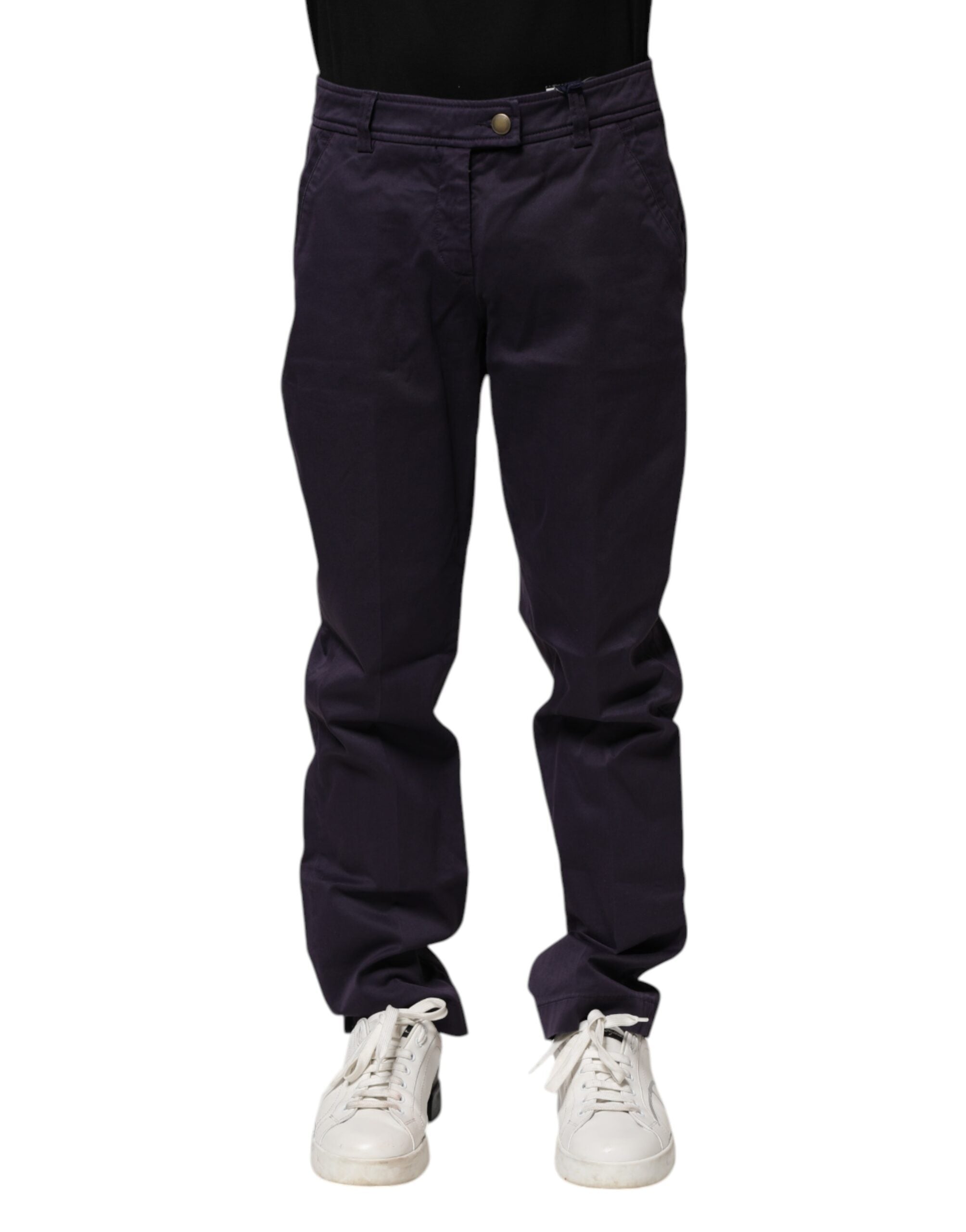 Incotex Dunkellila Mittlere Taille Casual Straight Pants