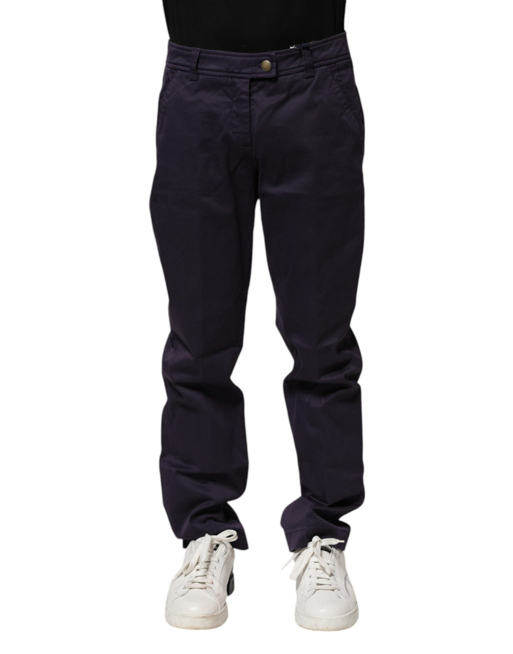 Incotex Dunkellila Mittlere Taille Casual Straight Pants
