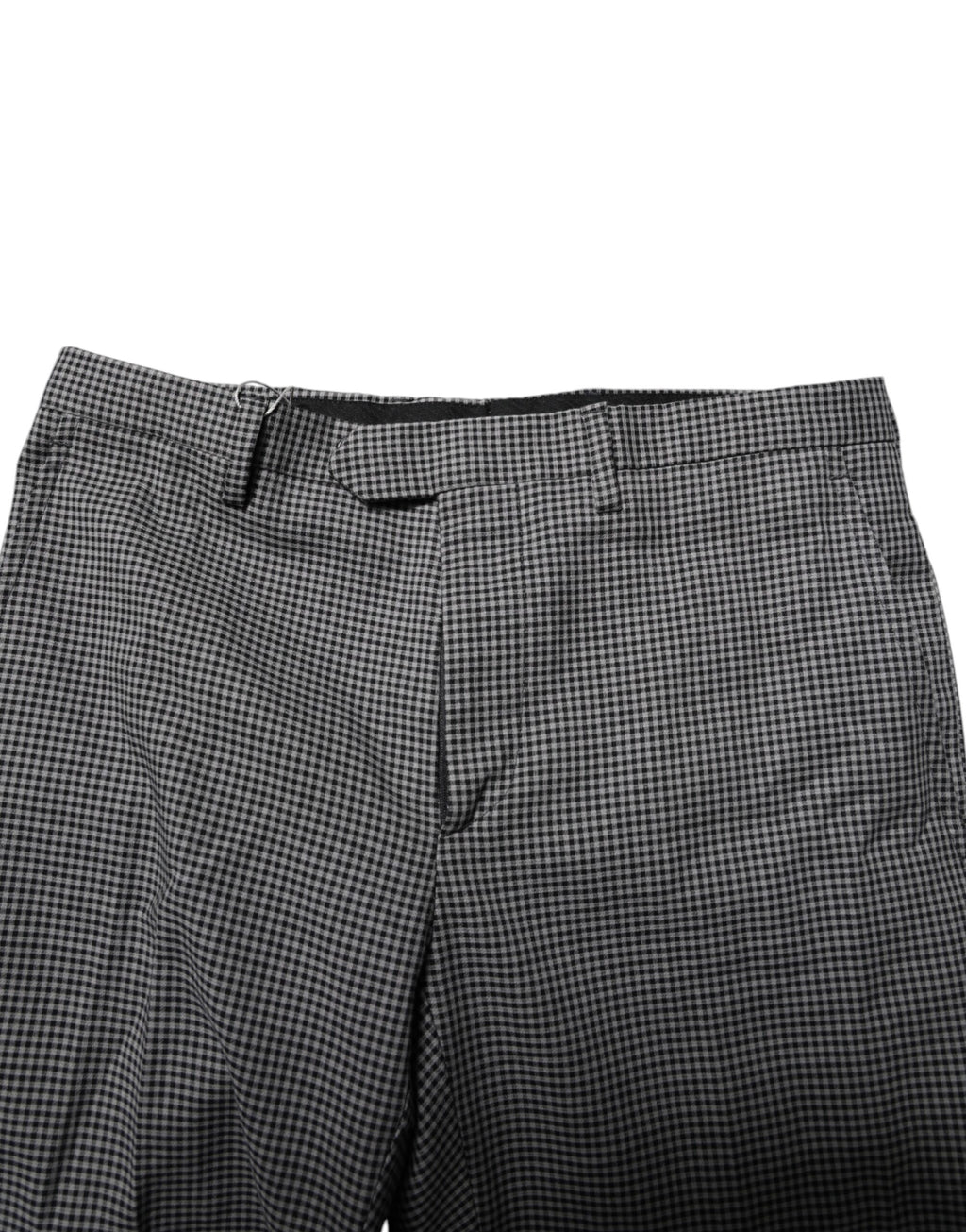 BENCIVENGA Schwarz-weiß karierte, spitz zulaufende Kleiderhosen