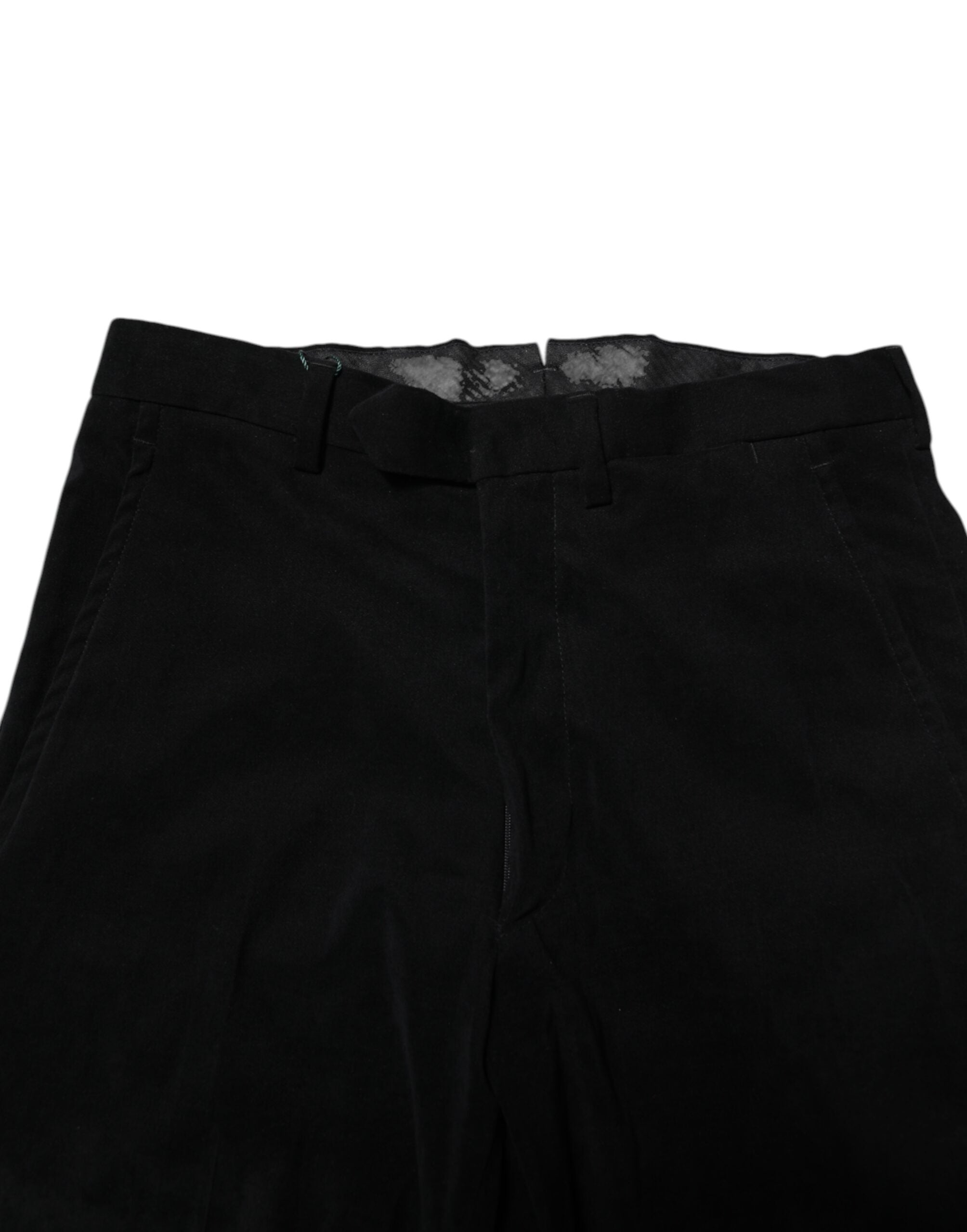 BENCIVENGA Black Mid-Rise Formal Trousers