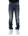 Dondup Blue Washed Skinny Fit Casual Men's Denim Jeans