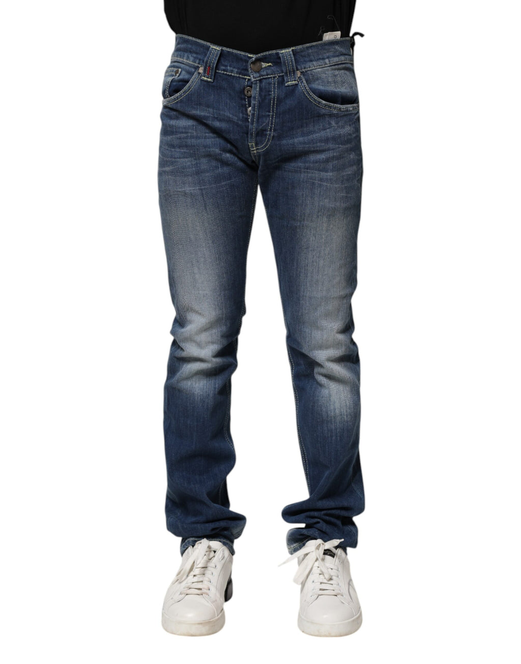 Dondup Blue Washed Skinny Fit Casual Men's Denim Jeans