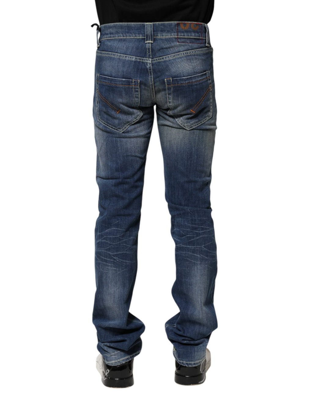 Dondup Blue Washed Skinny Fit Casual Men's Denim Jeans
