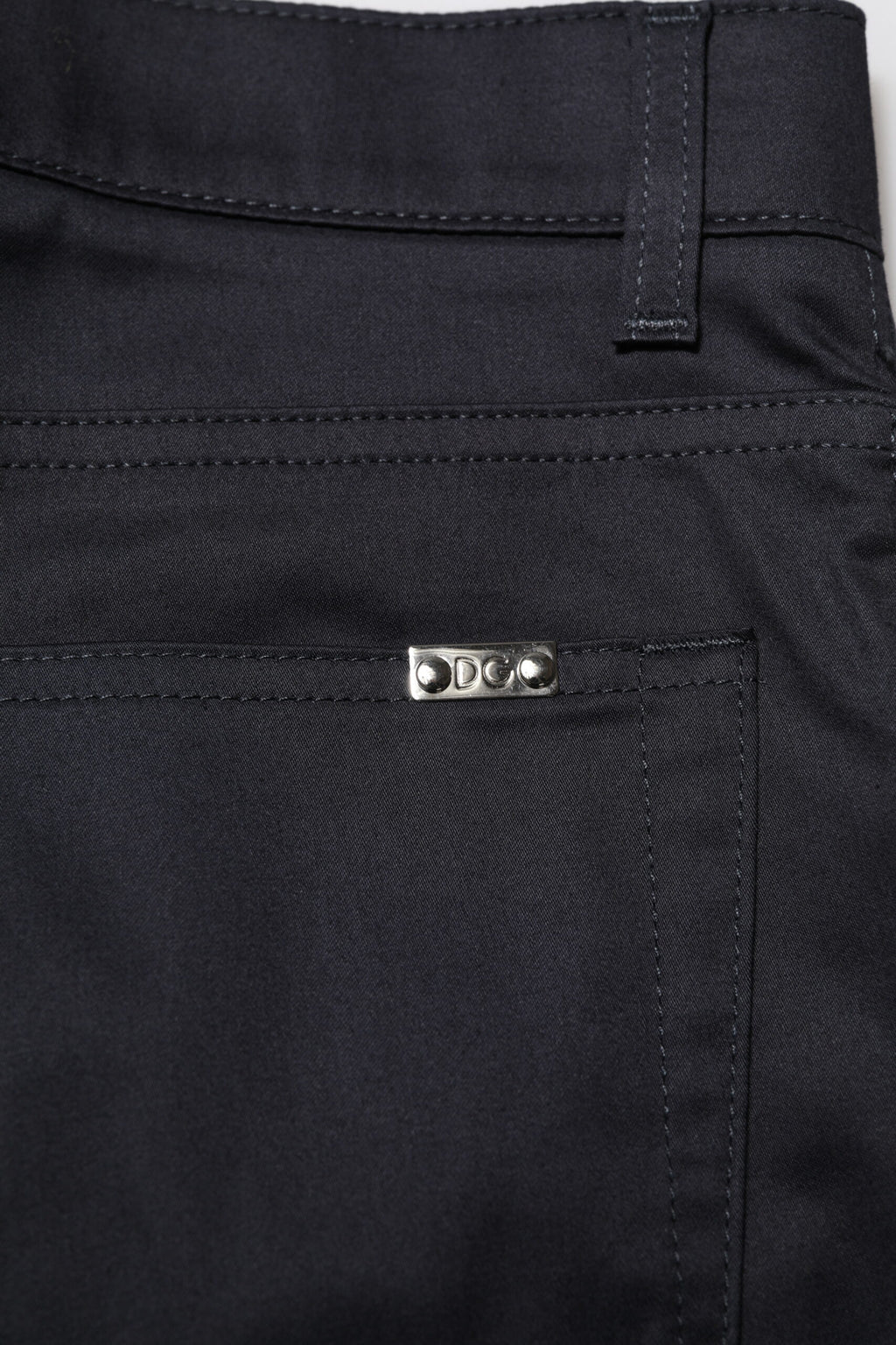 Dolce & Gabbana Schwarze Skinny-Hose mit mittlerer Taille aus Baumwolle