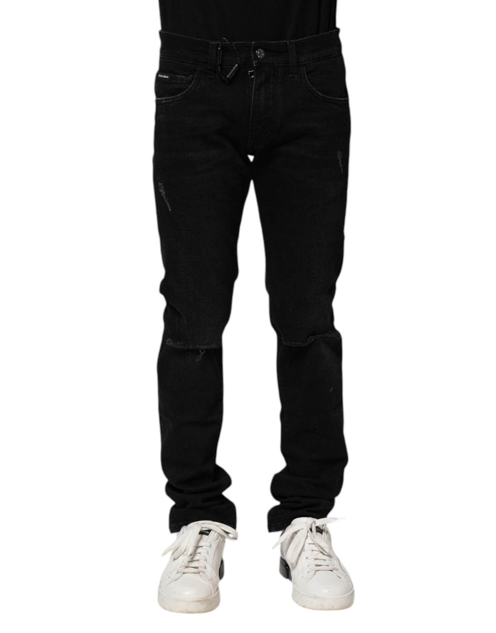 Dolce & Gabbana Black Cotton Skinny Men's Denim Jeans