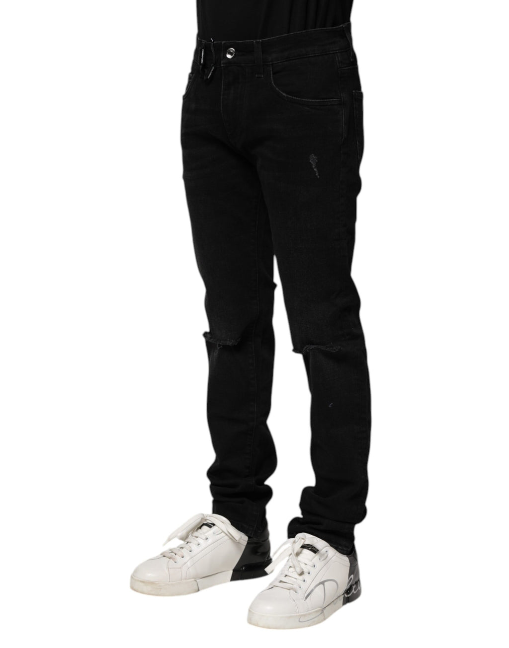 Dolce & Gabbana Black Cotton Skinny Men's Denim Jeans