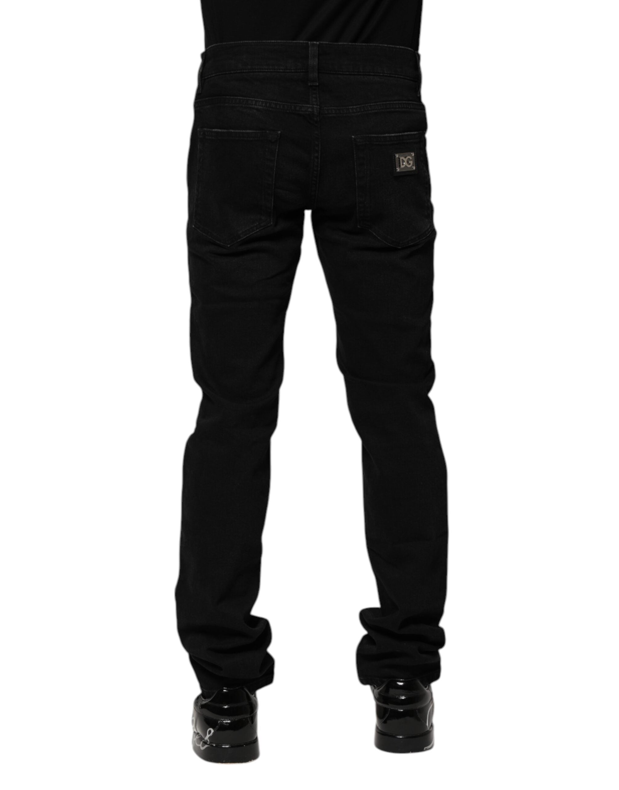 Dolce & Gabbana Black Cotton Skinny Men's Denim Jeans