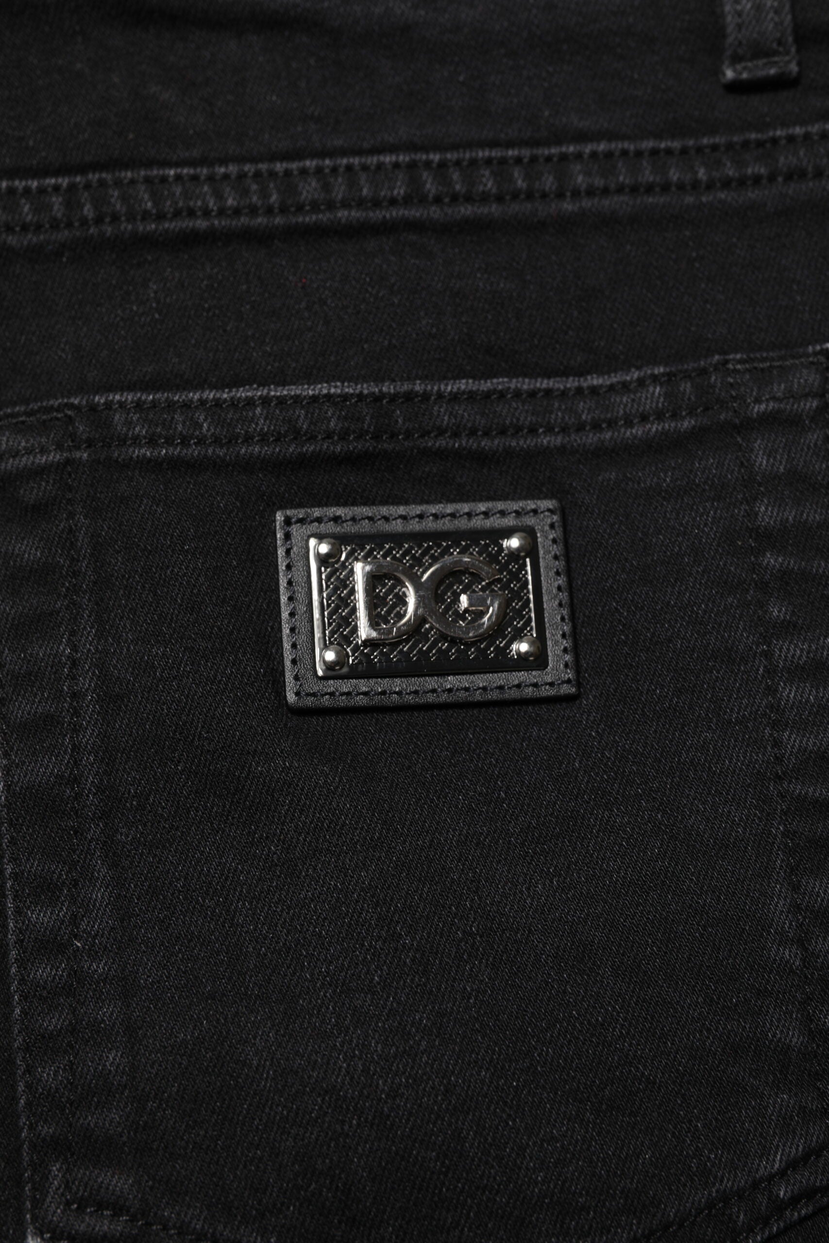 Dolce & Gabbana Black Cotton Skinny Men's Denim Jeans