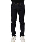 Dolce & Gabbana Schwarz Baumwolle Skinny Männer Denim Jeans